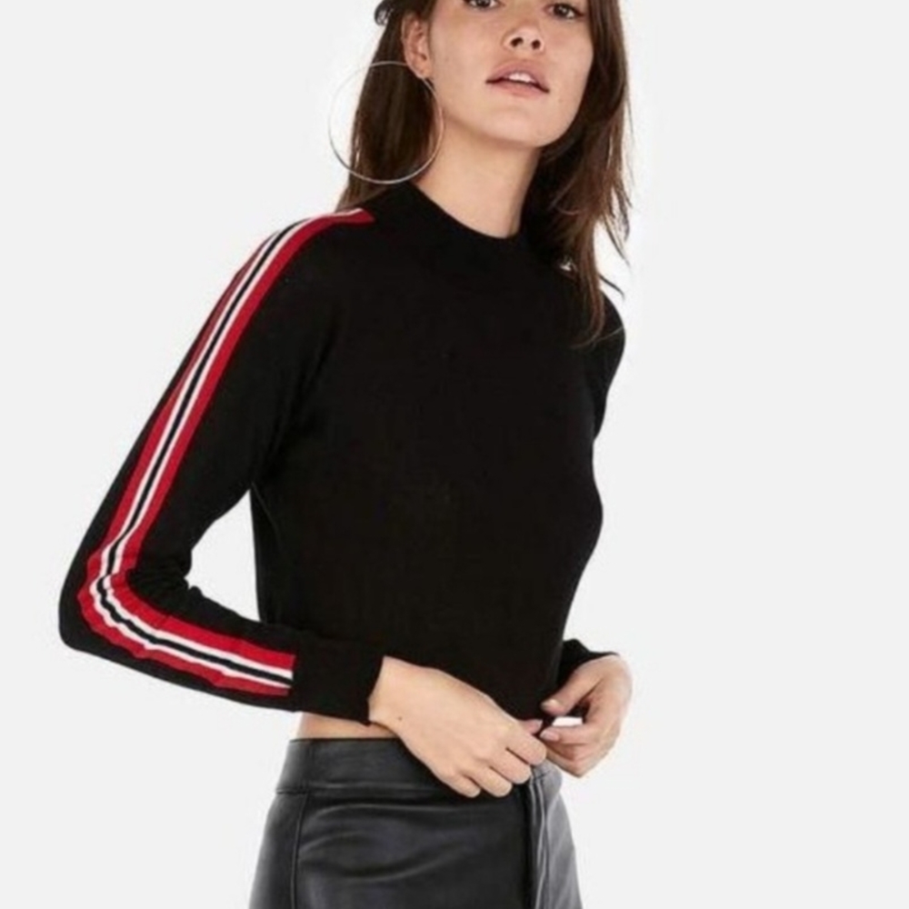 Express x Olivia Culpo Crop Long Sleeve Top S